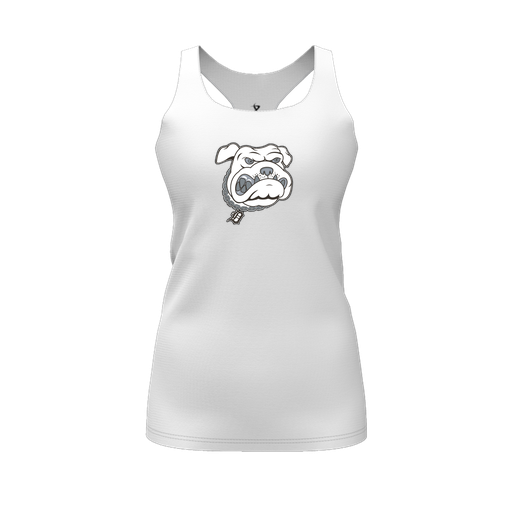 [FT0TRBWH-FYS-LOGO1] Decker Racerback Tank Top (Female Youth S, White, Logo 1)