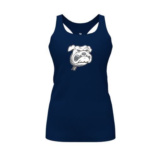 [FT0TRBNV-FYS-LOGO1] Decker Racerback Tank Top (Female Youth S, Navy, Logo 1)