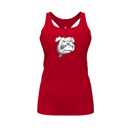 [FT0TRBRD-FYS-LOGO1] Decker Racerback Tank Top (Female Youth S, Red, Logo 1)