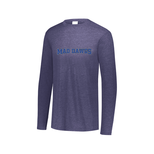 [FTLCUBNV-AXS-LOGO3] Decker Men's Tri-Blend T-Shirt - Long Sleeve (Adult XS, Navy, Logo 3)