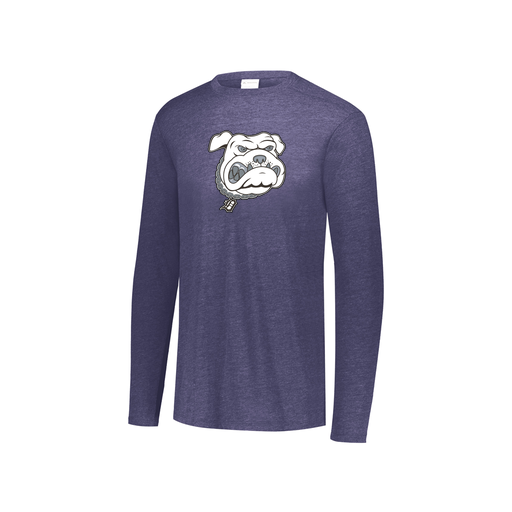 [FTLCUBNV-YS-LOGO1] Decker Youth Tri-Blend T-Shirt - Long Sleeve (Youth S, Navy, Logo 1)