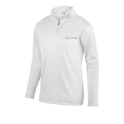 [FOLQFFWH-YS-LOGO2] Decker Youth FlexFleece 1/4 Zip (Youth S, White, Logo 2)
