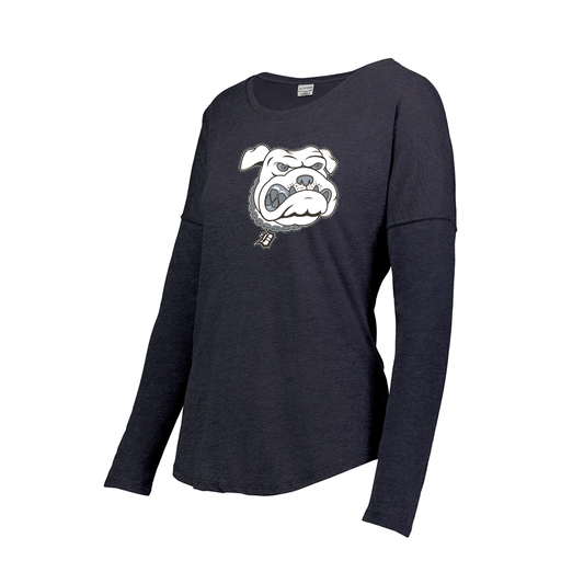 [FTLCUBNV-FAXS-LOGO1] Decker Women's Tri-Blend T-Shirt - Long Sleeve (Female Adult XS, Navy, Logo 1)