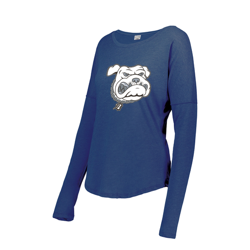 [FTLCUBRY-FAXS-LOGO1] Decker Women's Tri-Blend T-Shirt - Long Sleeve (Female Adult XS, Royal, Logo 1)